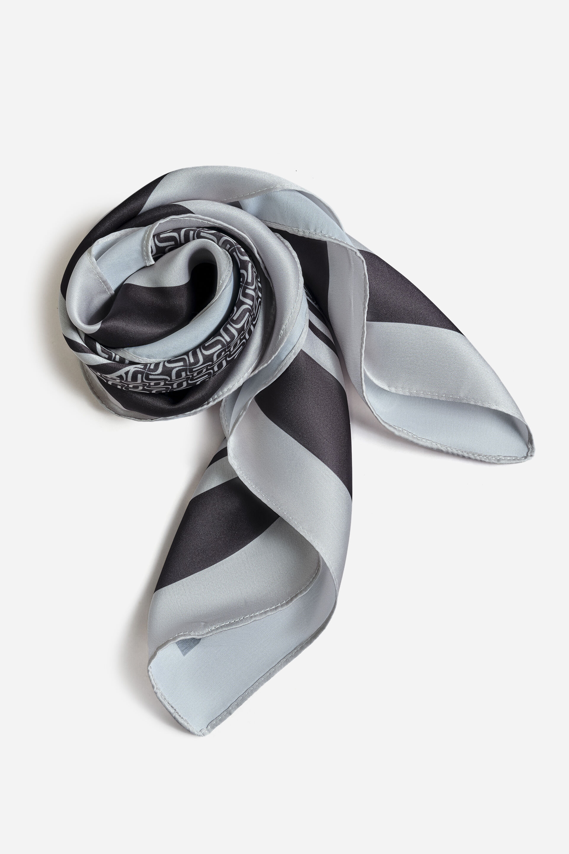 Charcoal Pattern Satin Stole, , image 1